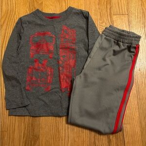 NWT Little Boys Fire Truck Graphic 2-Piece Outfit - Size 4T